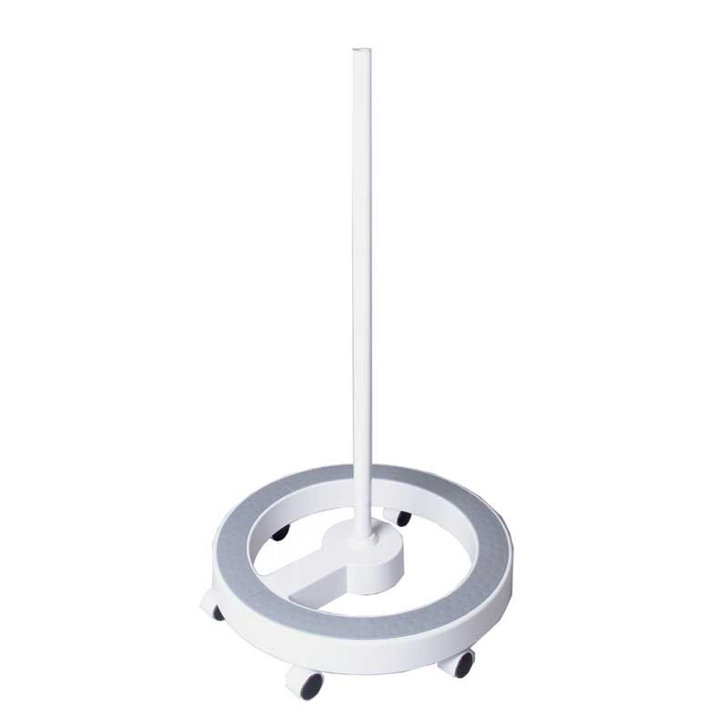 Pied lampe loupe circulaire 6 roulettes